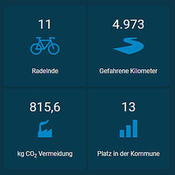 Resultat des Stadtradelns für das Team SGV Neheim